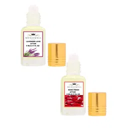 Menjewell Fragrances Combo Pack of 2PCs Attar (Lavender Love 5ML, Rose Fresh  5ML) image 3