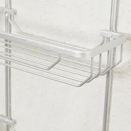Home Centre Silver-Toned Solid Aluminium Two-Tier Shower Caddy image 3