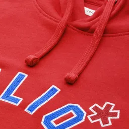 Celio Men Red Printed Hooded Sweatshirt image 2