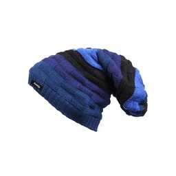 Knotyy Men Pack of 2 Grey & Blue Solid Beanies image 3