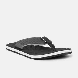 Woodland Men White & Black Striped Light Weight Thong Flip-Flops image 2