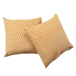 Contrast Living Yellow & White Set of 2 Ethnic Motifs Square Cushion Covers image 3