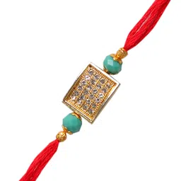 TOS Traditional Rakhi Set 1 with Kumkum Chawal image 2