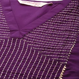 all about you Panelled Gotta Patti Thread-Work Kurta with Trousers & Dupatta image 2