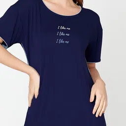 I like me Typography Printed Nightdress image 2