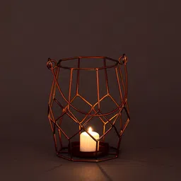 Aapno Rajasthan Bronze-Toned Solid Contemporary Table Lantern image 4