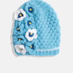 CHUTPUT Kids Set of 2 Grey & Blue Crochet Beanie image 2