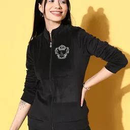 Sweet Dreams Women Classy Black Graphic Utility Sweatshirt image 2