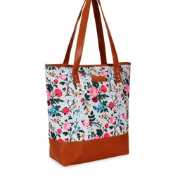 Lychee bags Grey & Tan Brown Printed Shoulder Bag image 5