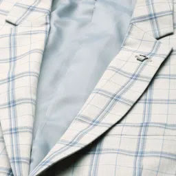 Louis Philippe Men Checked Single-Breasted Slim-Fit Blazer image 5