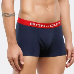 Bonjour Men Navy Blue Solid Trunks RMA9S3804S-PO1-NV image 3