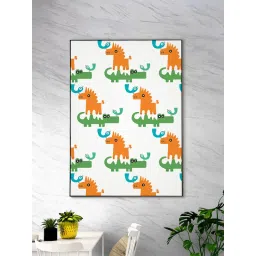 Nestroots Playful Pumbaa From Lion King And Alligator Canvas Wall Painting image 1