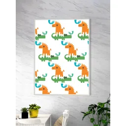 Nestroots Playful Pumbaa From Lion King And Alligator Canvas Wall Painting image 1