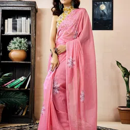 Mitera Ethnic Motifs Pure Linen Ready to Wear Saree image 4