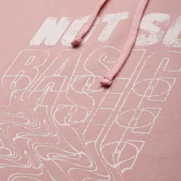 Roadster Women Peach-Coloured Printed Hooded Longline Sweatshirt image 5