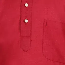 SG YUVRAJ Boys Maroon Solid Straight Kurta image 3