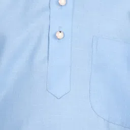 SG YUVRAJ Boys Turquoise Blue Solid Straight Kurta image 4