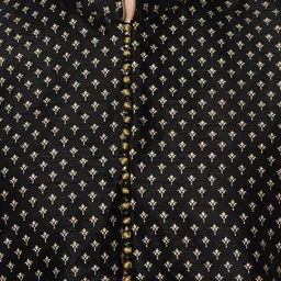 DEYANN Men Black Ethnic Motifs Printed Kurta image 3