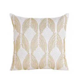 Alina decor Off-White Set of 2 Embellished Square Cushion Covers image 4