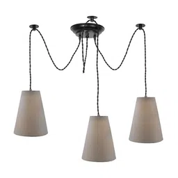 Homesake Black & Beige Solid Conical Cluster Light image 2