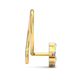 KUBERBOX 18K Yellow Gold Ailani 3-Diamond Nose Pin image 2