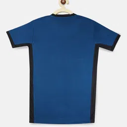 CHIMPRALA Boys Blue Colourblocked Round Neck T-shirt image 2