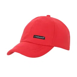 FabSeasons Unisex Red Solid Baseball Cap image 2