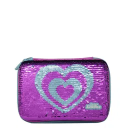 Smily Kiddos Kids Purple & Blue Flip Sequinned & Printed Pencil Case image 2