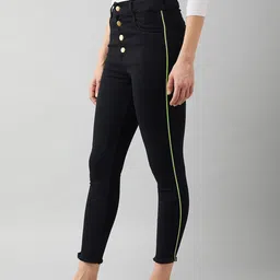 DOLCE CRUDO Women Black Skinny Fit High-Rise Clean Look Jeans-image-28