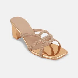 DressBerry Embellished Party Block Sandals image 2