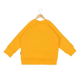 BornOrganic Unisex Kids Yellow Printed Sweatshirt image 2