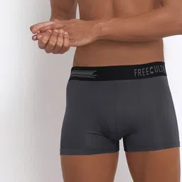FREECULTR Men Pack Of 2 Grey Solid Anti-Bacterial Trunks FC-XT-T image 3
