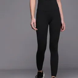 Nike Women Black Solid Dri-Fit High-Rise Tights image 5