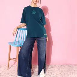 Stormborn Graphic Printed Drop-Shoulder Sleeves Oversized Pure Cotton T-shirt image 2