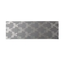 Home Blue & Silver-Toned Woven Design Table Runner image 2