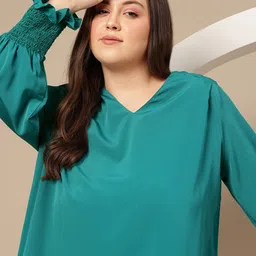 Sztori Plus Size Puff Sleeve Top image 4