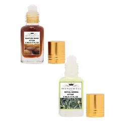 Menjewell Combo Pack of 2PCs Attar ( Kasturi Musk 5ML, alBakhoor 5ML) image 2