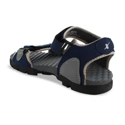 Sparx Men Navy Blue & Grey Solid Leather Sports Sandals image 5