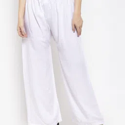 Clora Creation Women Navy Blue & White Set of 3 Ethnic Palazzos image 2