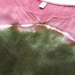 Maaesa Bandhani Dyed Flared Sleeves Crepe Kaftan Kurta image 4