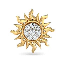 KUBERBOX 18K Yellow Gold Diamond Sunshine Nose Stud image 4