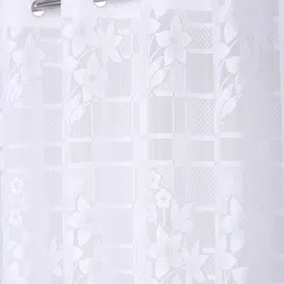 HOSTA HOMES White Single Floral Window Curtain image 2