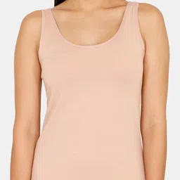 Zivame Women Beige Solid Kurta Slip Camisole ZI60AFCORE0SKIN image 3