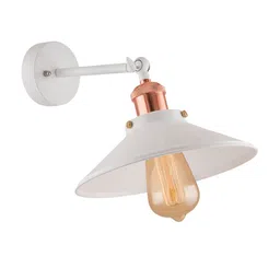 Homesake White Solid Handcrafted Cone Swing Arm Light image 4