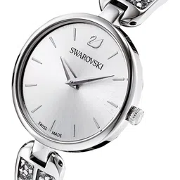 SWAROVSKI Women White Dial & Silver Toned Straps Analogue Chronograph Automatic Watch image 2