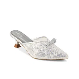 SHUZ TOUCH Embellished Party Kitten Sandals image 3