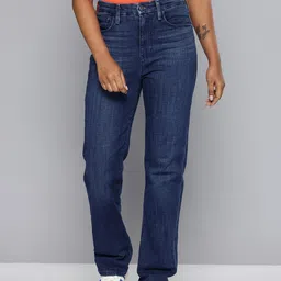 Levis Women Slim Straight Fit High-Rise Heavy Fade Stretchable Jeans image 3