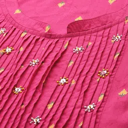 Indo Era Ethnic Motifs Printed Pure Cotton Kurta with Trousers image 4