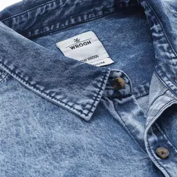 WROGN Pure Cotton Faded Denim Casual Shirt image 2