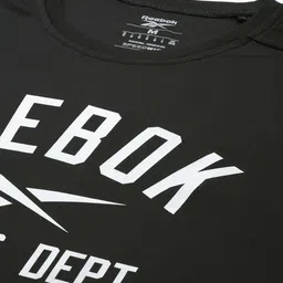 Reebok Men Black Workout Poly Graphic SS T-shirt image 5